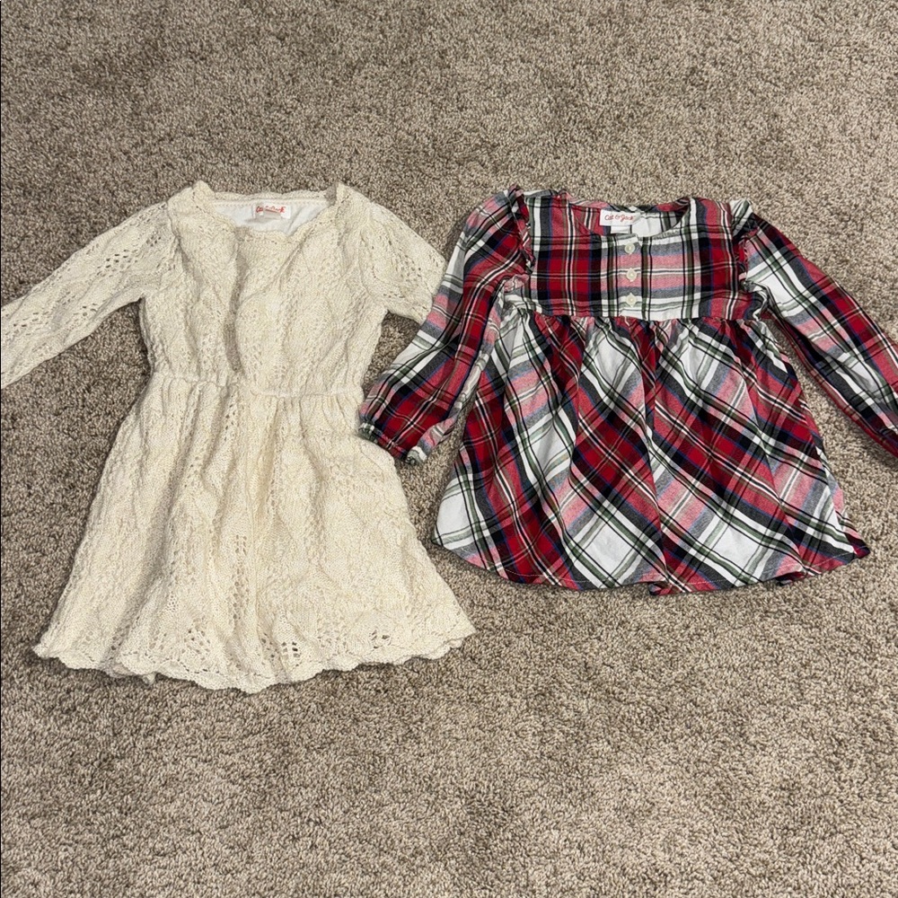 2T Cat & Jack Long Sleeve Dress Bundle